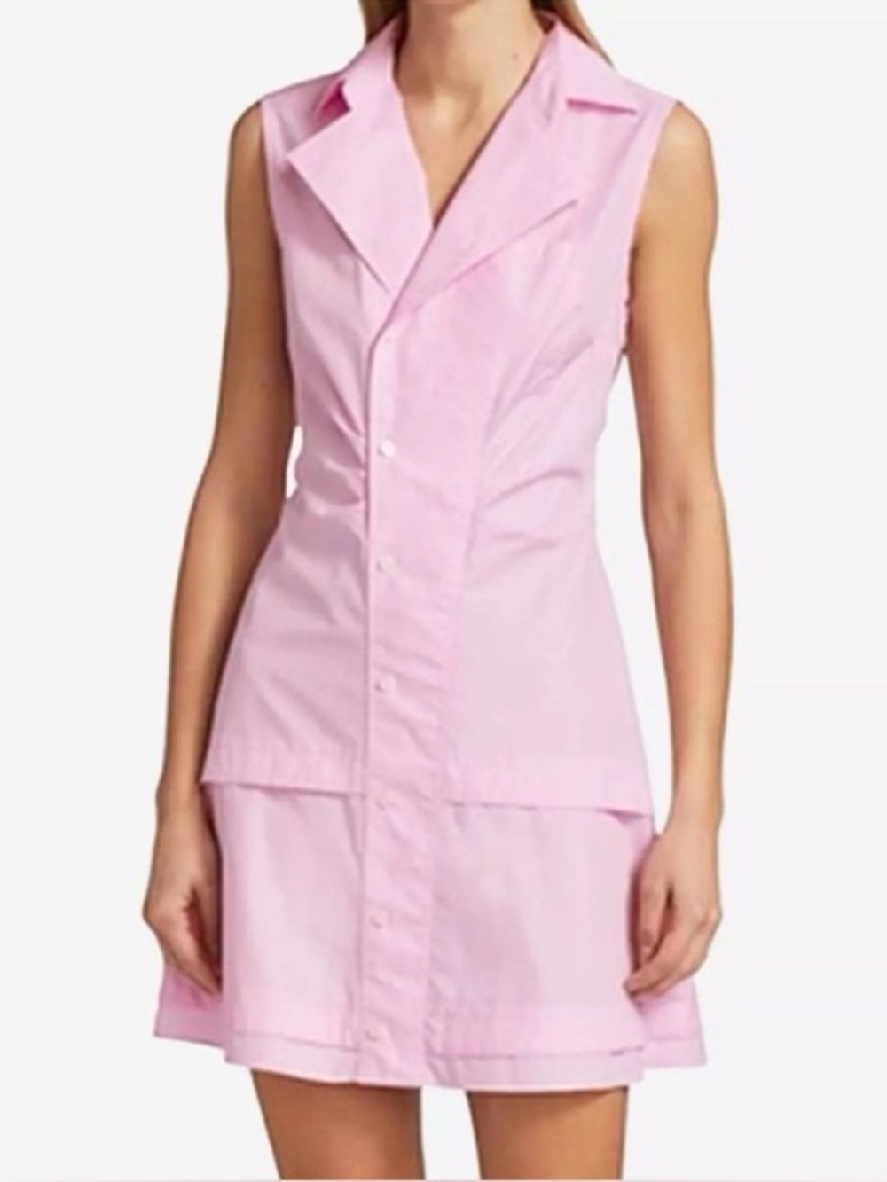 DEREK LAM 10 CROSBY
Satina Sleeveless Shirt Dress Pink (122)